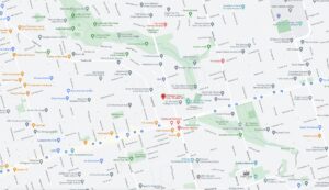 Google Map screenshot of the area surrounding Raglan House